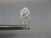 ESTATE LARGE 1.15CT DIAMOND 14K WHITE GOLD 3D MULTI ROW CLIP ON EARRINGS #26312