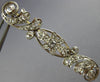 ANTIQUE 1.20CT ROSE CUT DIAMOND 14K WHITE GOLD FLOWER FILIGREE PIN BROOCH #19163