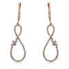 .66CT DIAMOND 14KT ROSE GOLD 3D CLASSIC INFINITY LEVERBACK HANGING EARRINGS