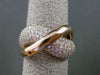 ESTATE WIDE 2.22CT DIAMOND 14KT ROSE GOLD 3D X LOVE HEART INFINITY LOVE RING