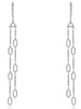 .85CT DIAMOND 14KT WHITE GOLD OPEN LINK BY THE YARD CHANDELIER HANGING EARRINGS