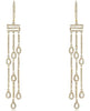 .94CT DIAMOND 14KT YELLOW GOLD TEAR DROP BY THE YARD CHANDELIER HANGING EARRINGS