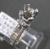 ESTATE WIDE .65CT DIAMOND 18KT WHITE GOLD 3D FILIGREE SEMI MOUNT ENGAGEMENT RING