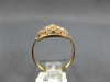 ESTATE LARGE .90CT DIAMOND 18K ROSE GOLD 3D OPEN FILIGREE DOUBLE HEART OVAL RING