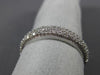 ESTATE .70CT DIAMOND 14K WHITE GOLD CLASSIC PAVE WEDDING ANNIVERSARY RING #20777