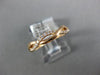 ESTATE .22CT ROUND DIAMOND 18KT ROSE GOLD 3D CLASSIC INFINITY ROPE LOVE RING