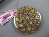 ESTATE LARGE 2.46CT FANCY COLOR DIAMOND 18KT ROSE GOLD CIRCULAR FLOATING PENDANT