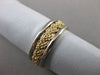 ANTIQUE WIDE 14KT WHITE & YELLOW GOLD WOVEN WEDDING ANNIVERSARY RING 7mm #23564