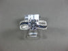 ESTATE 1.36CT DIAMOND & AAA SAPPHIRE 14K WHITE GOLD 3D MULTI ROW ENGAGEMENT RING