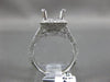 ESTATE LARGE 1.41CT DIAMOND 14KT WHITE GOLD PRINCESS SEMI MOUNT ENGAGEMENT RING
