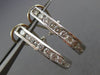 ESTATE 1.10CT DIAMOND 14K WHITE GOLD CLASSIC CHANNEL HUGGIE HOOP EARRINGS #20387