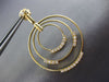 ESTATE LARGE .60CT DIAMOND 14KT YELLOW GOLD 3D CIRCULAR ETOILE HANGING EARRINGS