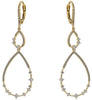 .59CT DIAMOND 14KT YELLOW GOLD 3D TEAR DROP ETOILE LEVERBACK HANGING EARRINGS