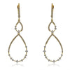 .59CT DIAMOND 14KT YELLOW GOLD 3D TEAR DROP ETOILE LEVERBACK HANGING EARRINGS