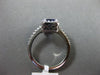 ESTATE 1.40CT DIAMOND & SAPPHIRE 14K WHITE GOLD HALO EMERALD CUT ENGAGEMENT RING