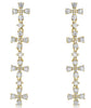 ESTATE 1.27CT DIAMOND 14KT YELLOW GOLD 3D ELONGATED FLOWER HANGING EARRINGS