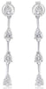 ESTATE .61CT DIAMOND 14KT WHITE GOLD 3D BY THE YARD JOURNEY HANGING EARRINGS