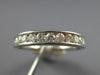 ESTATE .50CT DIAMOND 14K WHITE GOLD 3D SEMI ETERNITY CHANNEL ANNIVERSARY RING