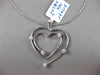 ESTATE LARGE .28CT DIAMOND 14KT WHITE GOLD DOUBLE HEART ETOILE FLOATING PENDANT