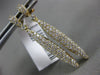 ESTATE LARGE 1.15CT DIAMOND 14K YELLOW GOLD MULTI ROW ELONGATED HANGING EARRINGS