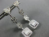 ESTATE LARGE 2.09CT DIAMOND 18K WHITE GOLD 3D MULTI SHAPE HEART JOURNEY EARRINGS