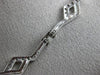 ANTIQUE 1CT DIAMOND 14K WHITE GOLD 3D CLASSIC LINK ITALIAN NECKLACE #15797