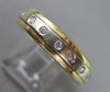 ESTATE .40CTW DIAMOND 14KT TWO TONE GOLD FLOATING MENS ANNIVERSARY RING #10837