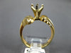 ESTATE .22CT DIAMOND 14K YELLOW GOLD 3D 9 STONE SEMI MOUNT ENGAGEMENT RING #9808