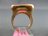 ESTATE LARGE .95CT DIAMOND 14K ROSE GOLD 3D SUN & MOON FLOWER SQUARE ETOILE RING