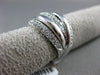 ESTATE WIDE .85CT ROUND DIAMOND 14KT WHITE GOLD MULTI ROW CRISS CROSS LOVE RING