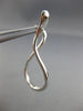ESTATE .45CT DIAMOND 14KT WHITE GOLD 3D TEAR DROP INSIDE OUT HANGING EARRINGS