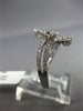ESTATE WIDE 1.06CT DIAMOND 18K WHITE GOLD MULTI FLOWER WEDDING ANNIVERSARY RING