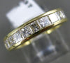 ESTATE 1.44CT PRINCESS DIAMOND 14KT YELLOW GOLD WEDDING ANNIVERSARY RING #12437