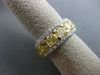 ESTATE 4.26CT DIAMOND 18KT WHITE & YELLOW GOLD 3 STONE WEDDING ANNIVERSARY RING