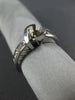 ESTATE .65CT DIAMOND 14KT WHITE GOLD SEMI BEZEL SEMI MOUNT ENGAGEMENT RING #5953