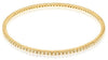 ESTATE 3.35CT DIAMOND 14KT YELLOW GOLD 3D CLASSIC ROUND ETERNITY BANGLE BRACELET