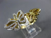 ESTATE LARGE .36CT DIAMOND 14K YELLOW GOLD 3D CLASSIC DOUBLE BUTTERFLY LOVE RING