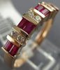 ESTATE .76CT DIAMOND & AAA RUBY 14K ROSE GOLD CLASSIC WEDDING ANNIVERSARY RING