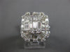 LARGE 2.88CT DIAMOND 18KT WHITE GOLD 3D SQUARE OCTAGON FILIGREE ANNIVERSARY RING