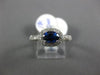 ESTATE 1.08CT DIAMOND & AAA SAPPHIRE 18K WHITE GOLD CLASSIC OVAL ENGAGEMENT RING