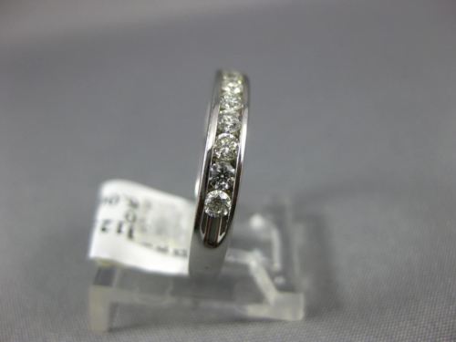 .50CT DIAMOND 14KT WHITE GOLD 3D 3mm ROUND COMFORT FIT CHANNEL ANNIVERSARY RING