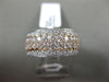 ESTATE WIDE 1.79CT 18KT WHITE & ROSE GOLD 3D MULTI ROW ZIG ZAG ANNIVERSARY RING