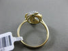 ESTATE .20CT DIAMOND 14KT WHITE & YELLOW GOLD 3D HANDCRAFTED FLOWER FAN RING