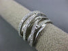 ESTATE LARGE .80CT DIAMOND 14KT WHITE GOLD 3D CLASSIC MULTI ROW FUN RING #17875