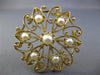 ANTIQUE LARGE AAA SOUTH SEA PEARL 14KT YELLOW GOLD HANDCRAFTED FILIGREE BROOCH