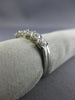 ESTATE .74CT DIAMOND 14KT WHITE GOLD 3D 5 STONE WEDDING ANNIVERSARY RING #15083