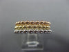 ESTATE WIDE 14KT WHITE YELLOW & ROSE GOLD 3D BEADED ETERNITY STACKABLE FUN RING