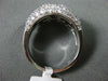 ESTATE LARGE 2.45CT ROUND DIAMOND 18KT WHITE GOLD CLASSIC PAVE PUFF RING #15845