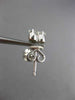 ANTIQUE .64CT DIAMOND 18KT WHITE GOLD CLASSIC SOLITAIRE HANGING EARRINGS #11366