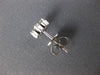 ESTATE .94CT DIAMOND 18KT WHITE GOLD 3D 8mm CLASSIC CLUSTER FLOWER STUD EARRINGS